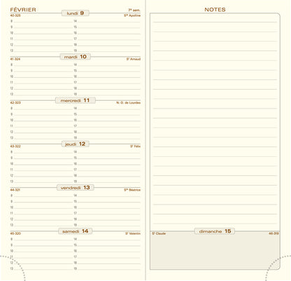 Agenda semainier EXACOMPTA Espace 17 Barbara 9x17,5 cm