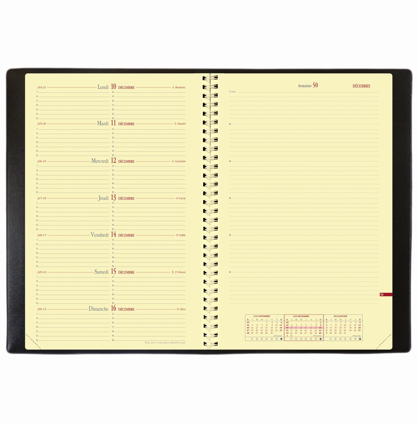 Agenda Qv Note24S Impala 16X24Noir