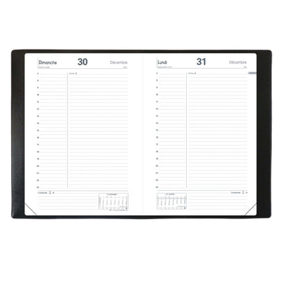 Agenda journalier Impala ABP1 Noir 13x21 cm