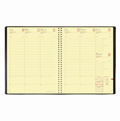 Agenda Manager Spirale Prestige 21x27 cm - Vue Hebdomadaire -janvier/janvier