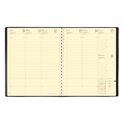 Agenda Manager Spirale Prestige 21x27 cm - Vue Hebdomadaire -janvier/janvier