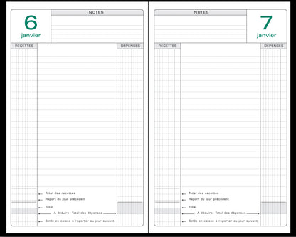 Agenda Perpétuel Caisse Noir EXACOMPTA 14,8×21 cm