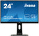 Écran led Prolite 24" - full hd, pied réglable en hauteur  avec pivot