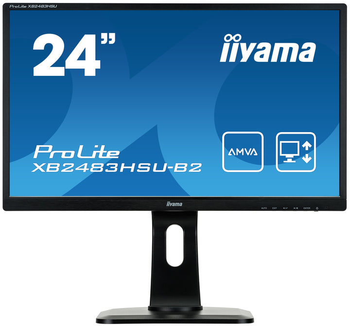 Écran led Prolite 24" - full hd, pied réglable en hauteur  avec pivot
