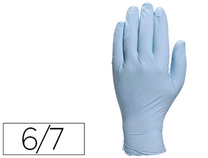 Gants Jetables Nitrile  T6/7 - Protection Chimique-boite de 100