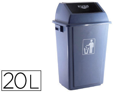 Poubelle plastique couvercle basculant20l