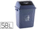 Poubelle plastique couvercle basculant58l