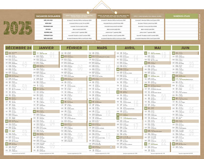 Calendrier 2x7m 40.5x55 natura