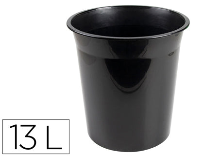 Corbeille papier 13l noir opaq