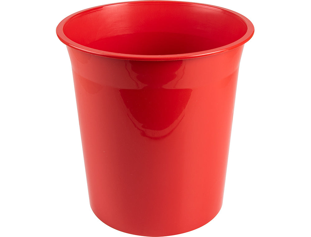 Corbeille papier 13l rouge opa