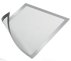 cadre d affichage dos magnetique A4 - argent