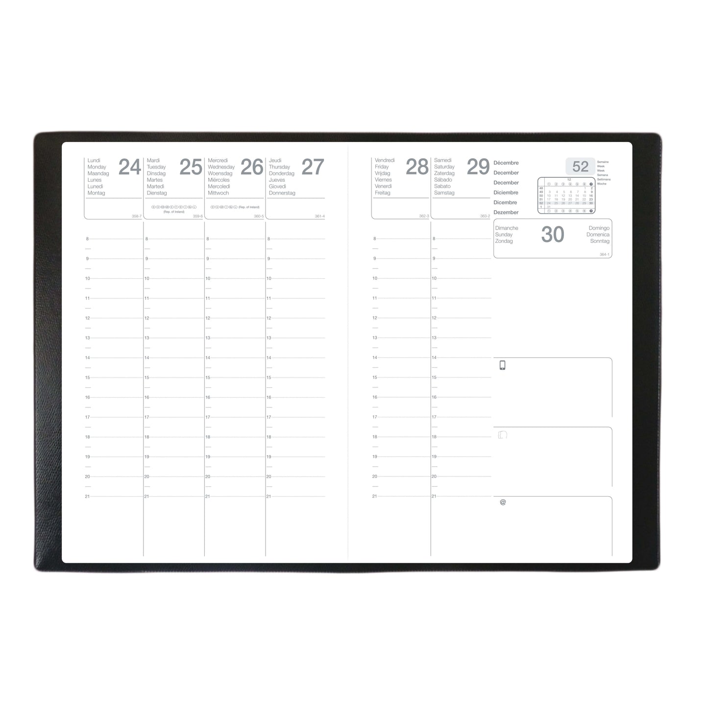 Semainier 16x24 ac ss rep eco