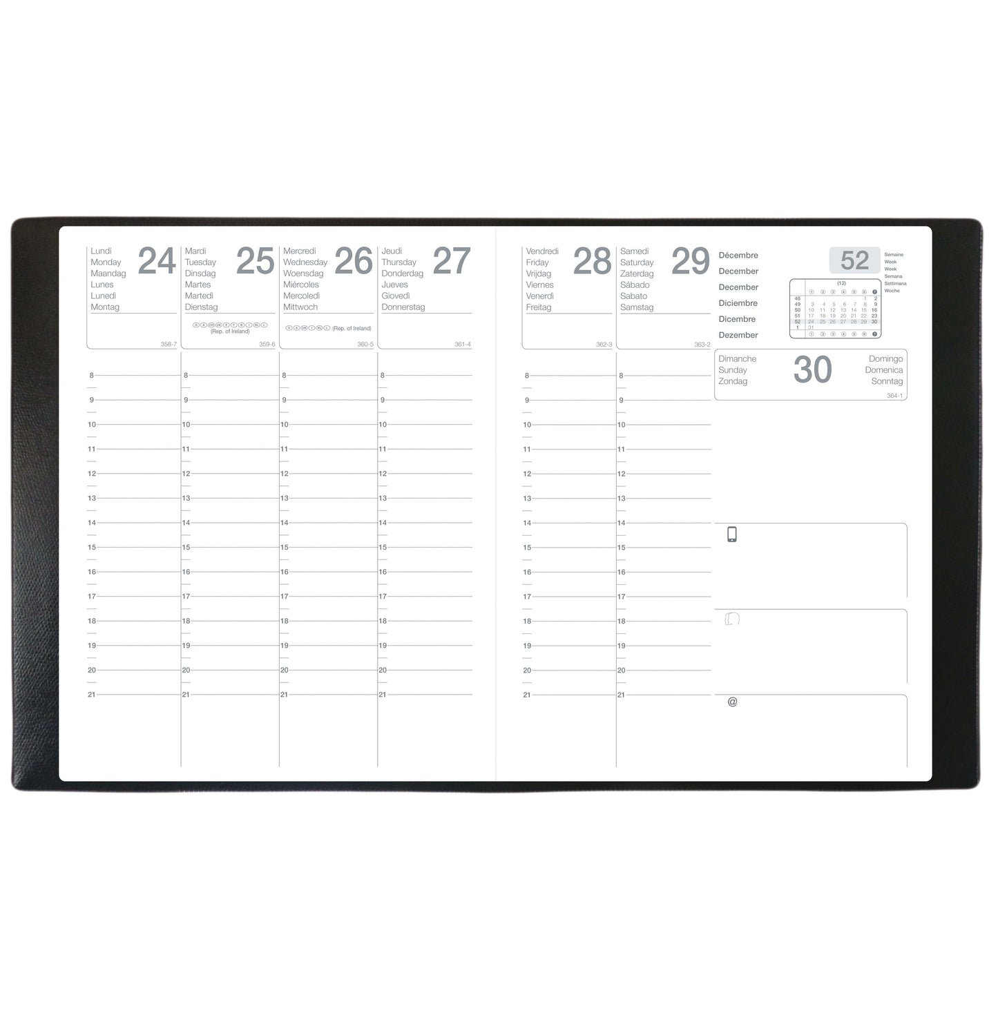 Agenda semainier 21x27 cm janvier/janvier- gamme éco-
