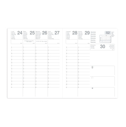 Agenda semainier 21x27 cm janvier/janvier- gamme éco-