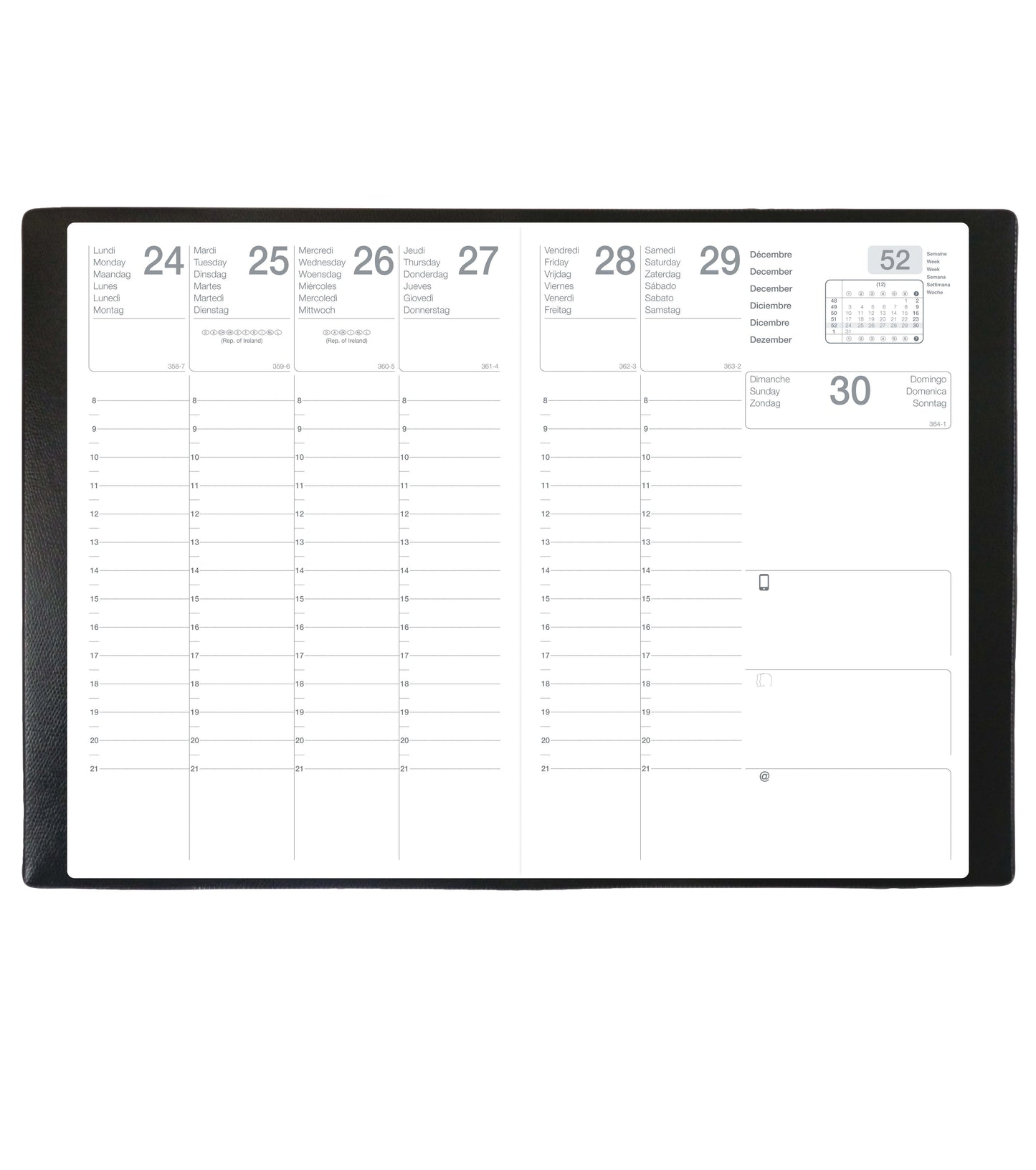 Semainier poche 9x13 ac gammeeco