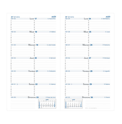 Agenda ultra-plat noir 8,8x17 cm 2027