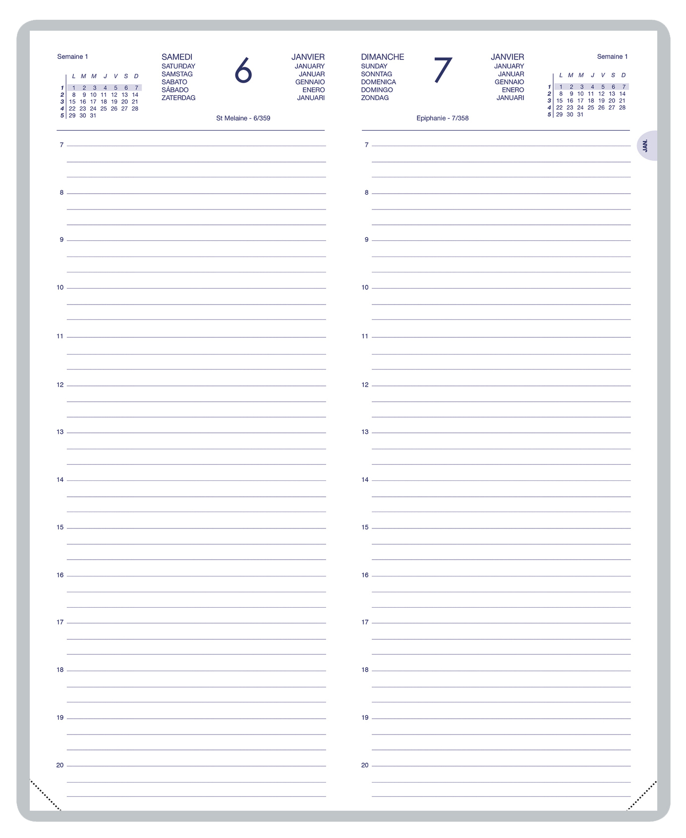Journal long travers 14x35 nr