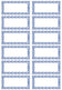 Étiquette de cuisine-confiture Bordure bleu-étui de 48