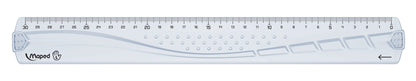 Kit de traçage 3 pièces pour gaucher régle+équerre+rapporteur