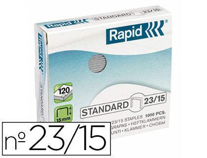 Agrafe 23/15 rapid hd boite de 1000