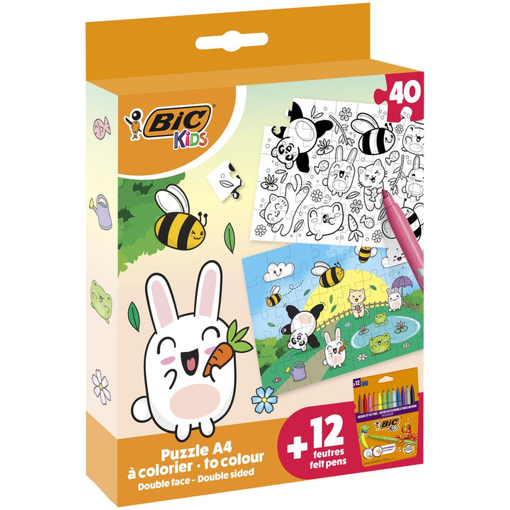 Coffret de feutres BIC Puzzle Kawaii 12 pièces