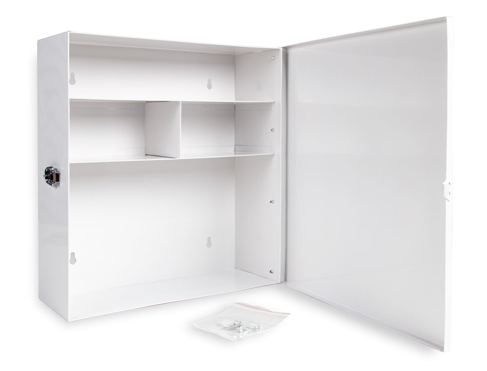 Armoire pharmacie métal 4 compartiments - Vide et robuste