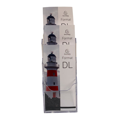 Porte-brochure 1/3 A4 vertical 3 cases