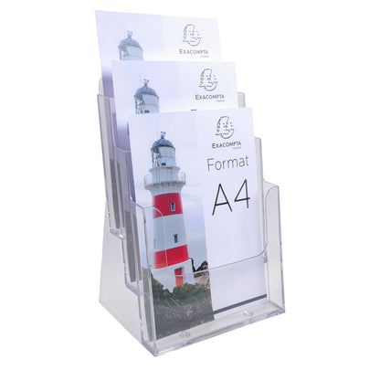 Porte-brochures A4 vertical 3 cases