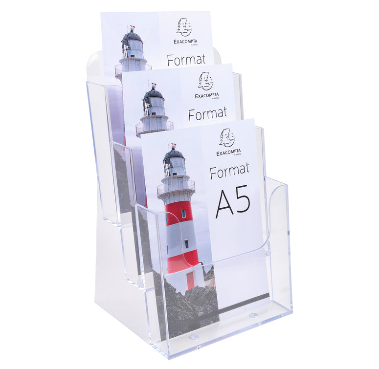 Porte-brochure A5  3 cases