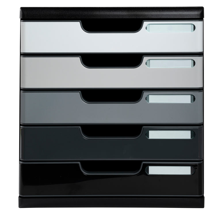 Module de classement A4 5 tiroirs noir/gris