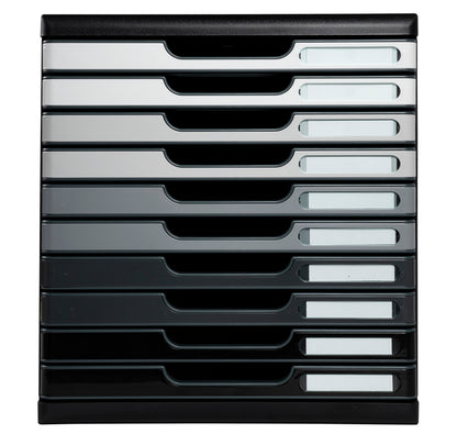 Module de classement A4 10 tiroirs noir/gris
