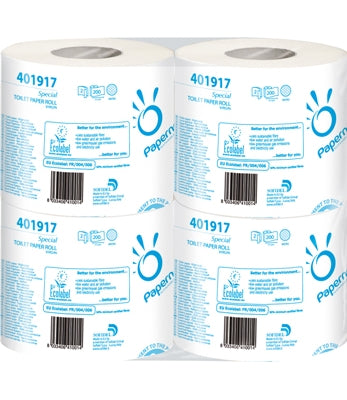Rouleau papier toilette emballage individuel 2plis - lot de 4