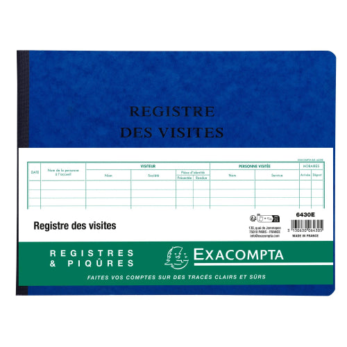 Registre Des Visites 25X32 80P