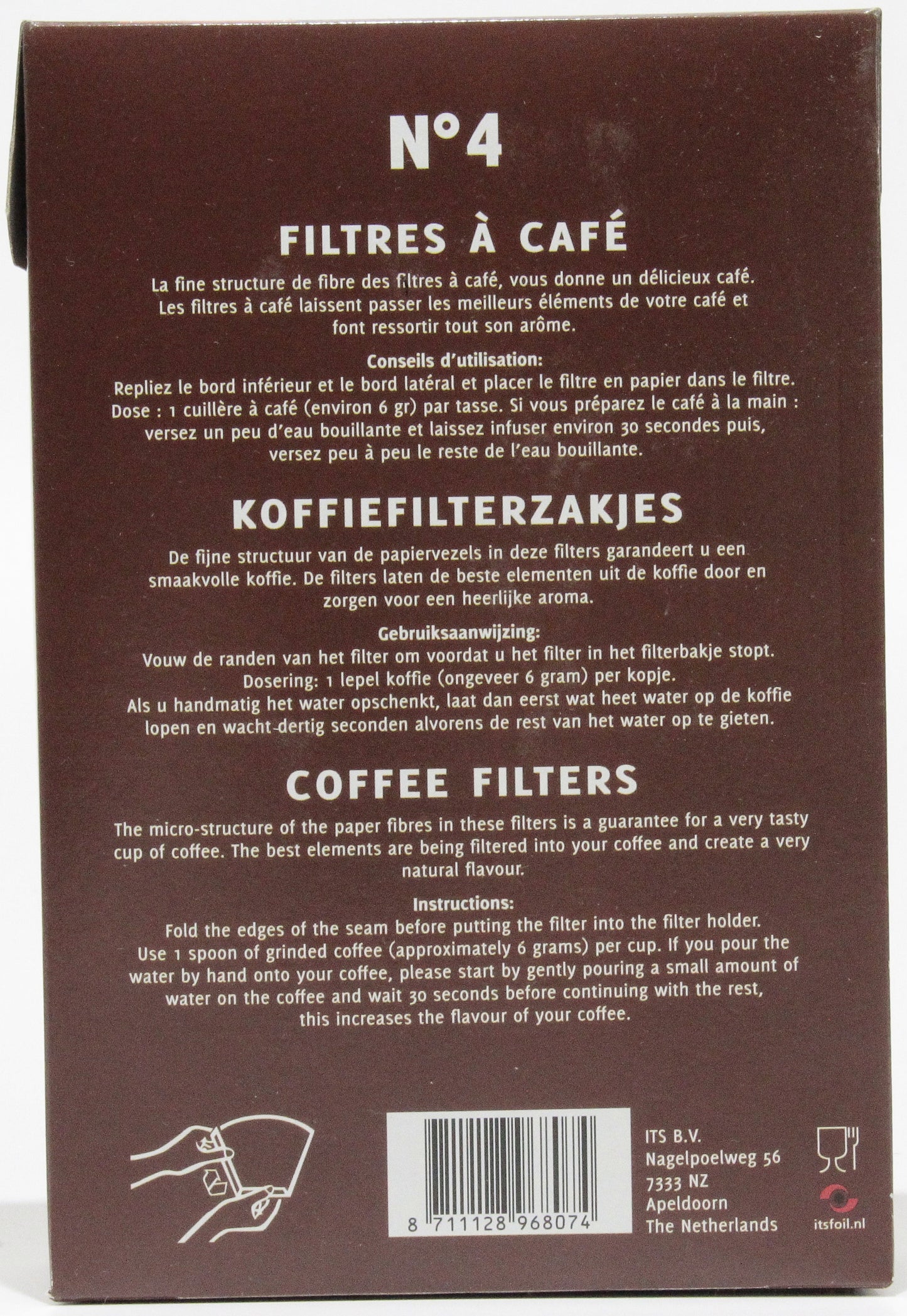 Filtres à Café N.4 Non Blanchis - Pack de 80