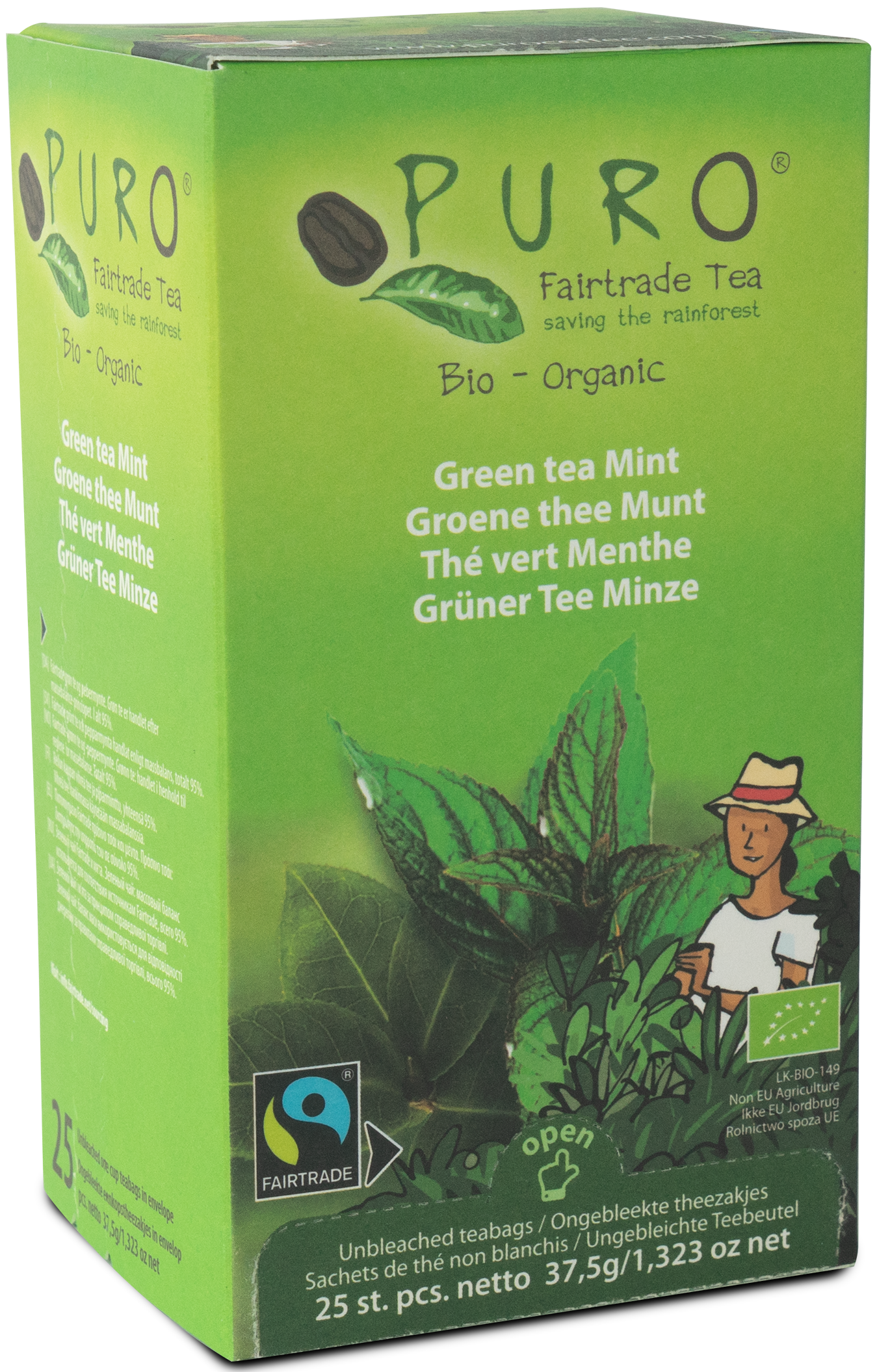 Thé Vert Bio Menthe - Sachets Fraîcheur x25