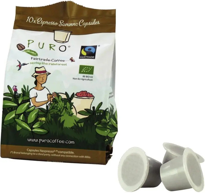 Capsules de Café Bio Savanna S/10 - Arôme Intense
