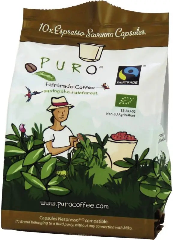 Capsules de Café Bio Savanna S/10 - Arôme Intense