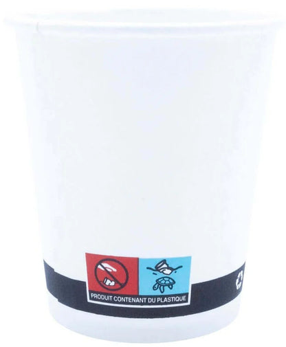 Gobelet carton blanc 25cl - Recyclable et étanche