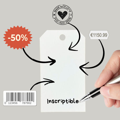 Étiquettes américaines carton 100x55mm - sans fils