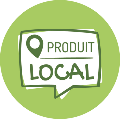 Étiquettes adhésives avec logo "produit local" 35mm - Rouleau de 500