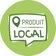 Étiquettes adhésives avec logo "produit local" 35mm - Rouleau de 500