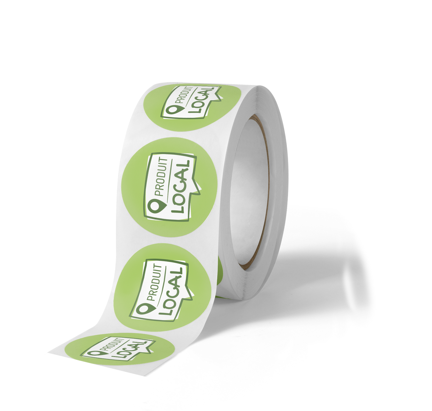 Étiquettes adhésives avec logo "produit local" 35mm - Rouleau de 500