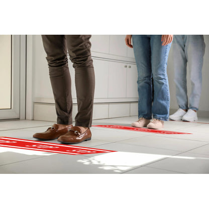 Bande adhésive de sol antidérapante "stop" 100x20cm-rouge