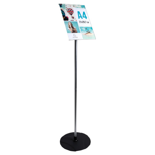 Présentoir sur pied alu A4 hauteur 100cm