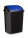 Poubelle 50 litres couvercle basculant bleu