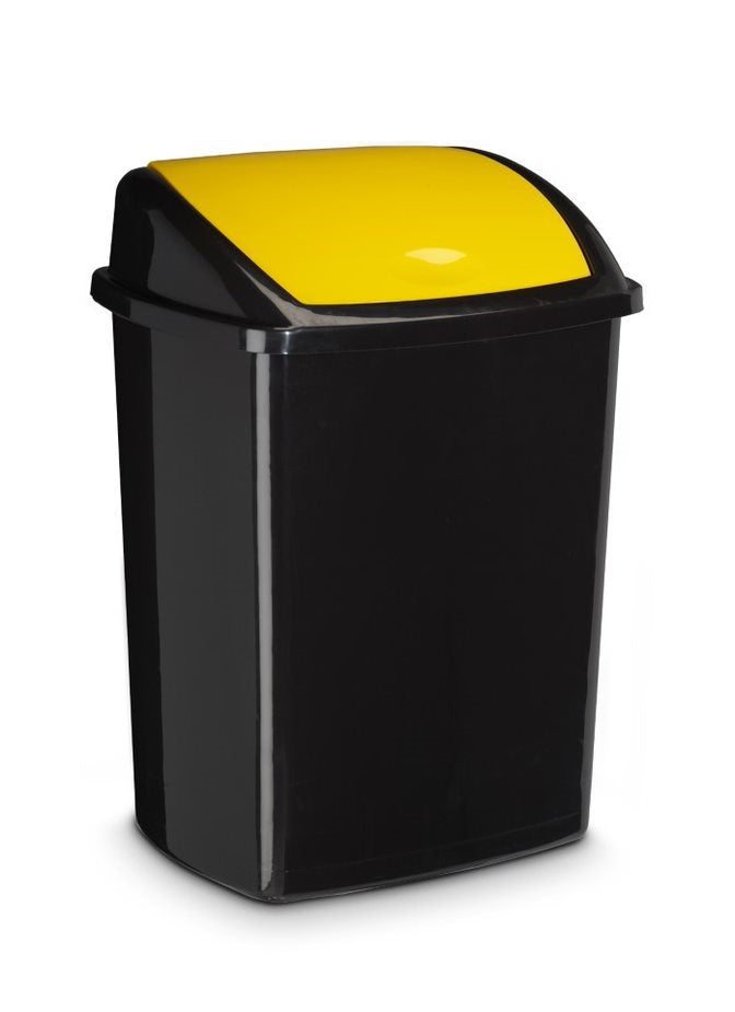 Poubelle 50 litres couvercle basculant jaun