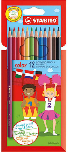 Crayons de couleur - étui de 12 - multicolore