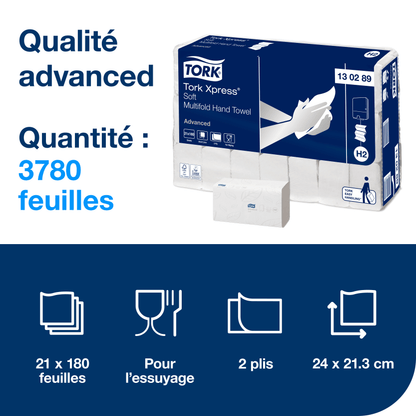 Essuie-main tork blanc 24x21 180 lot de 21