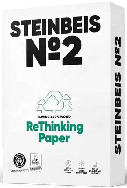 Papier blanc A4 recyclé steinbeis N°2 80g -500feuilles