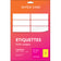 Etiquette 210x297mm jaune  -50feuilles-50 étiquettes